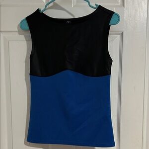 Poof Couture Black and Blue Tank Top